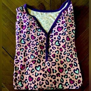 Little Sleepies Womens Large Wild Hearts Top